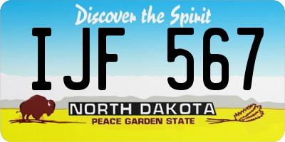 ND license plate IJF567