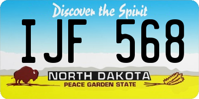 ND license plate IJF568