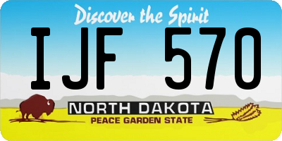 ND license plate IJF570