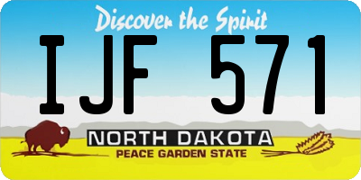 ND license plate IJF571