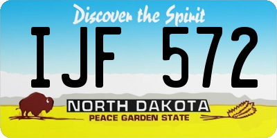 ND license plate IJF572