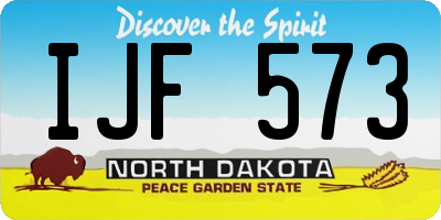 ND license plate IJF573