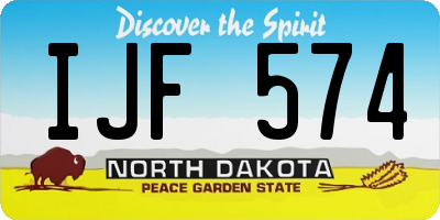 ND license plate IJF574