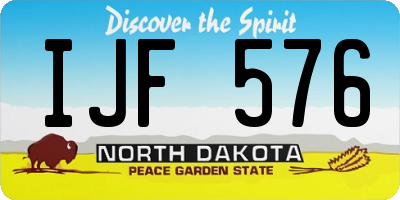 ND license plate IJF576