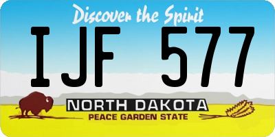 ND license plate IJF577