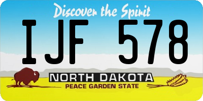ND license plate IJF578