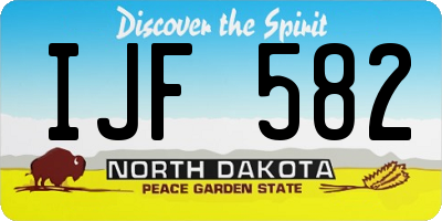 ND license plate IJF582