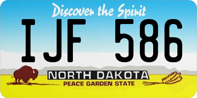 ND license plate IJF586