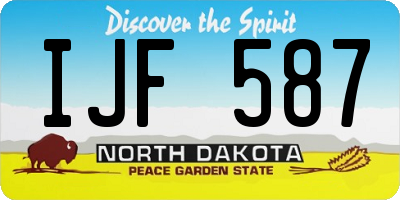 ND license plate IJF587