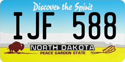 ND license plate IJF588