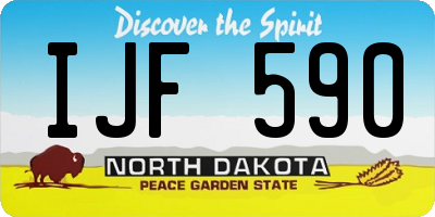 ND license plate IJF590