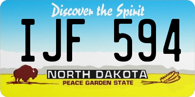ND license plate IJF594
