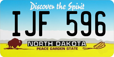 ND license plate IJF596