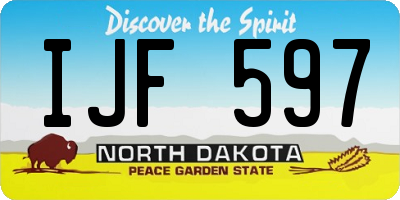 ND license plate IJF597
