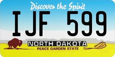 ND license plate IJF599