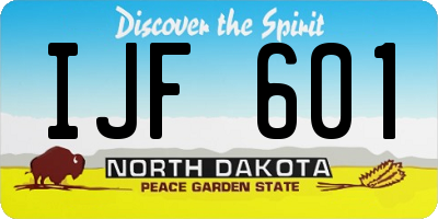 ND license plate IJF601