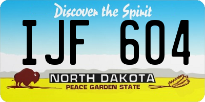 ND license plate IJF604