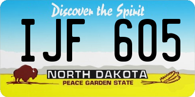 ND license plate IJF605