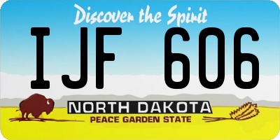 ND license plate IJF606