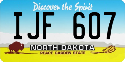 ND license plate IJF607