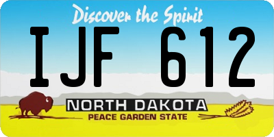 ND license plate IJF612