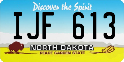 ND license plate IJF613