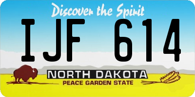 ND license plate IJF614