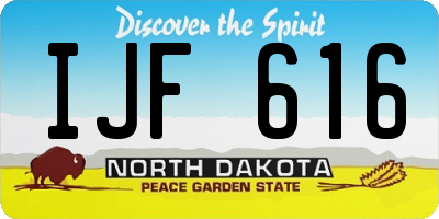 ND license plate IJF616
