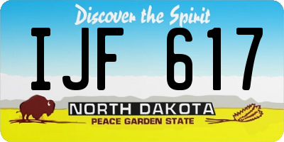 ND license plate IJF617