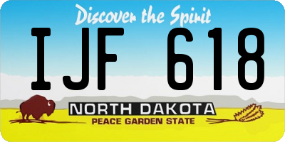 ND license plate IJF618