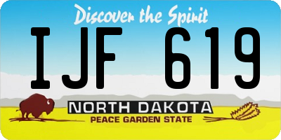 ND license plate IJF619