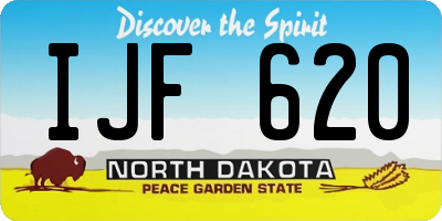 ND license plate IJF620