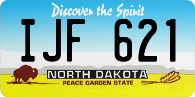 ND license plate IJF621
