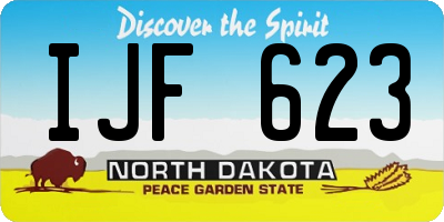 ND license plate IJF623