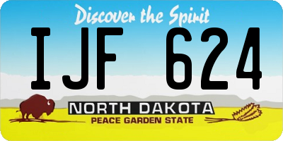 ND license plate IJF624