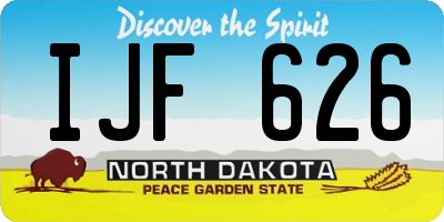 ND license plate IJF626