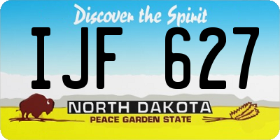 ND license plate IJF627