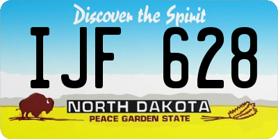 ND license plate IJF628