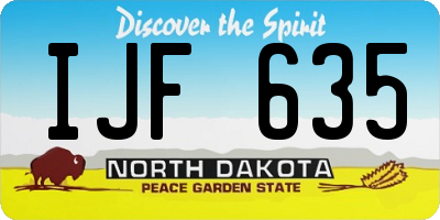 ND license plate IJF635