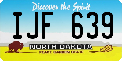 ND license plate IJF639