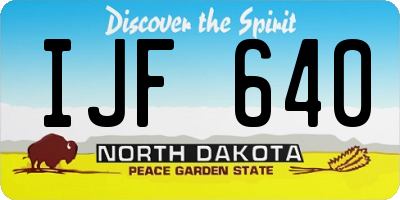ND license plate IJF640