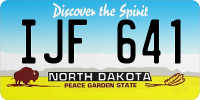 ND license plate IJF641