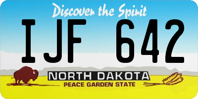 ND license plate IJF642