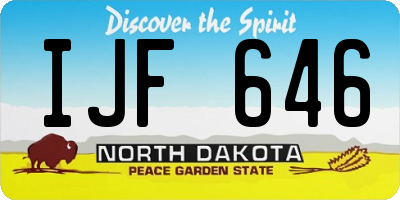 ND license plate IJF646