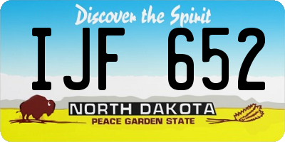 ND license plate IJF652