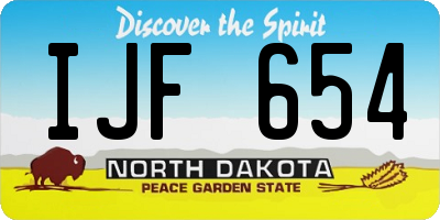ND license plate IJF654