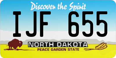 ND license plate IJF655