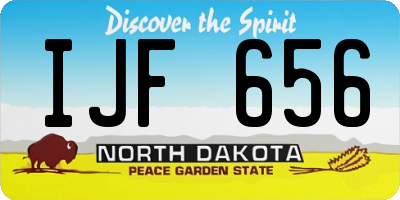 ND license plate IJF656