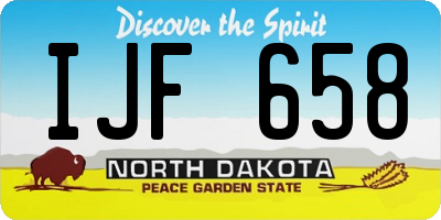 ND license plate IJF658