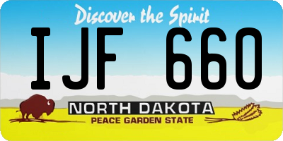 ND license plate IJF660